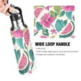thumbnail image 4 of Watermelons Hibiscus Flowers Leaves Vintage Sports Bottle with Straw Stainless Steel Water Jug Portable Thermal Cup Leak-proof 600ML, 4 of 9