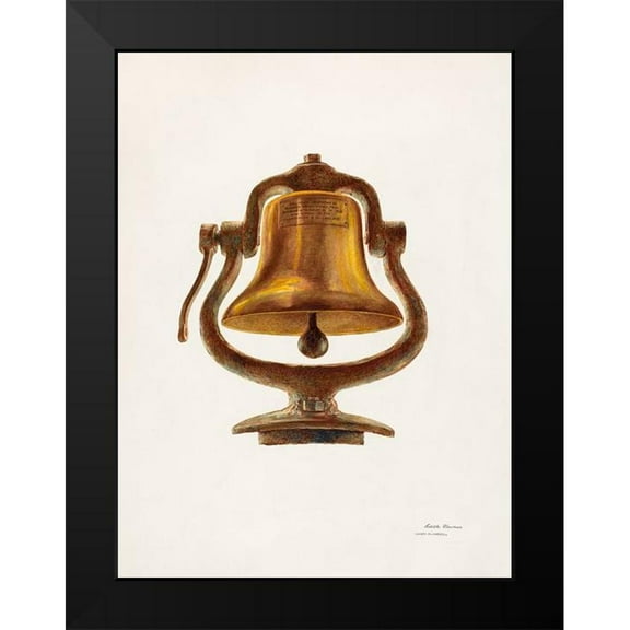 Waddell, Harry Mann 12x14 Black Modern Framed Museum Art Print Titled - Bell 1940