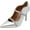 Silver / Silver, variant on Malone Souliers Women's Maureen Metallic Crystal Pump Silver / Ankle-High Leather - 6M