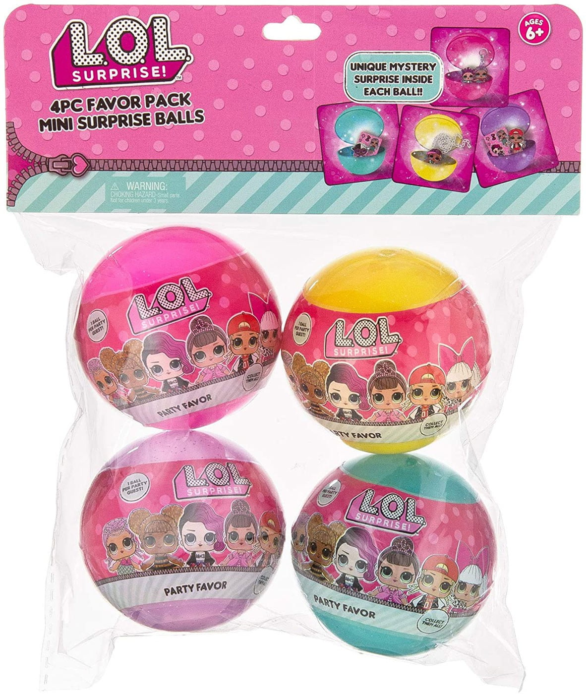 LOL Surprise Party Favor Mini Surprise Mystery 4-Pack - Walmart.com