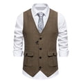 thumbnail image 4 of EGNMCR Tank Tops Men Men Solid Fashion Have Pockets Button Turn-down Collar Tanks Tops Blouse, 4 of 8