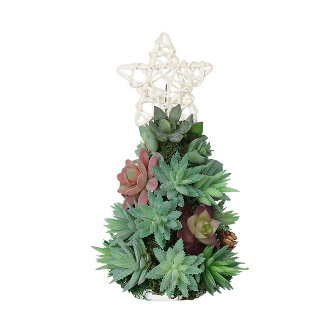 Árbol de Navidad de PVC epoxi con estrellas para escritorio E
