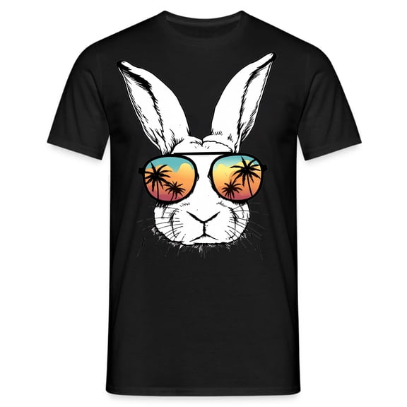 Men's Easter Print Short Sleeve T Shirt Street Hop Summer Fashion Casual Black L