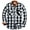 White, variant on SPEEDRUN Men's Flannel Shirts Cotton Long Sleeve Shirt Casual Button Down Shirts with 2 Pockets