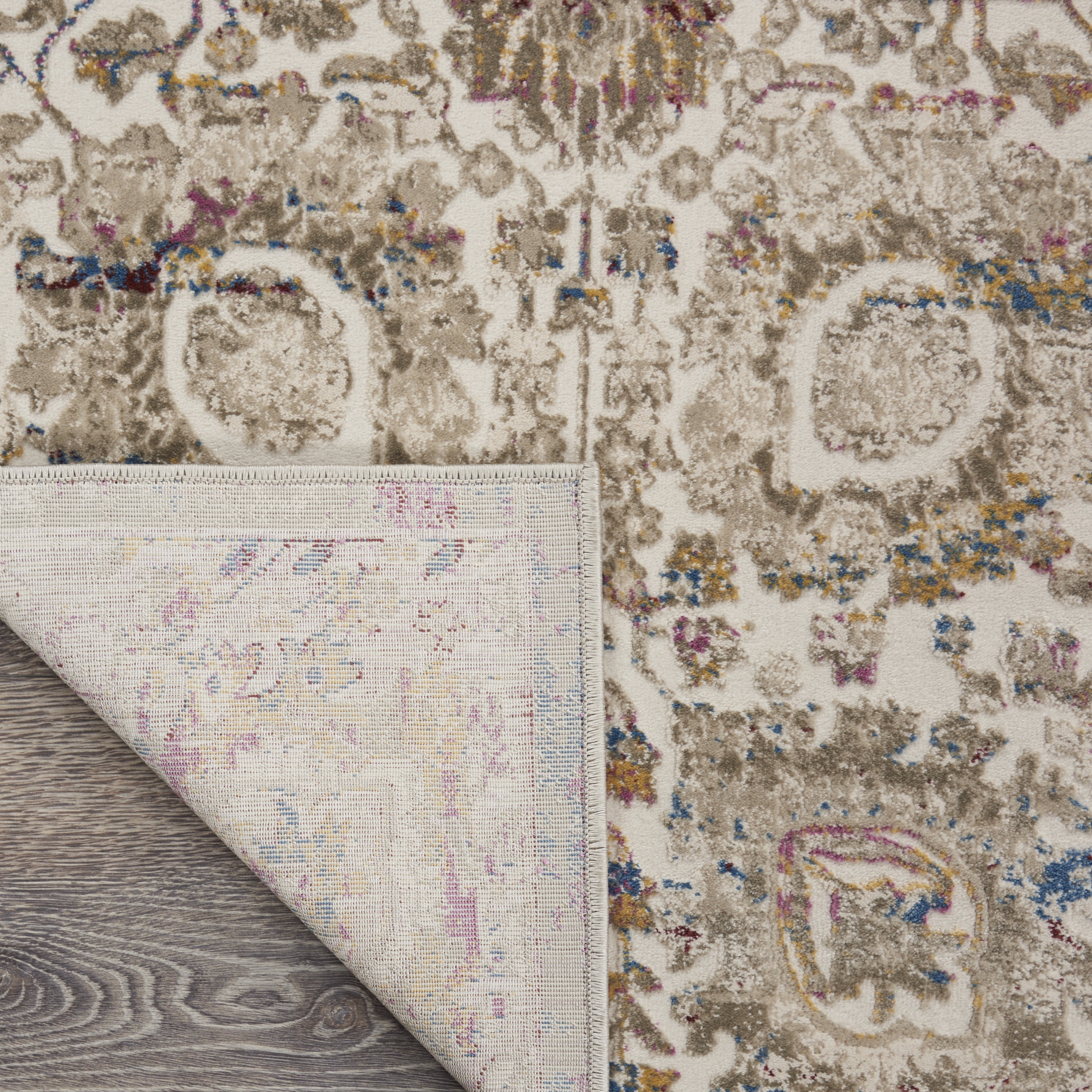 Nourison Vintage Vita Floral Ivory/Multi 2'2" x 7'6" Area Rug, (2x8)