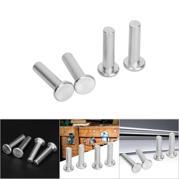 Juego De Remaches De Aluminio GB867 De 20 Piezas Con Cabeza Plana, Remache Sólido Para Alta Resistencia Mecánica, Fácil Instalación