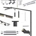 thumbnail image 2 of Foco LED para riel, reflector LED regulable, CA 90-260 V, COB, luz lineal, rejilla, lámpara de riel de 10 W, 20 W, 30 W, 40 W para iluminación interior, 2 of 5
