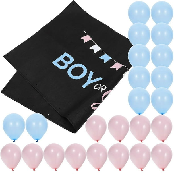 Gender Reveal Balloons Set Latex Balloons with Hooks & String for Shower, Birthday & Party Decorations