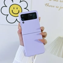 Dteck for Samsung Galaxy Z Flip 4 6.7" 2022 Frosted Folding Case, Lightweight & Ultra-Thin Anti-Drop & Shockproof Protective Case for Samsung Z Flip 4 5G Ladies Girls Women Men, Purple