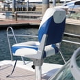 thumbnail image 3 of NORTHCAPTAIN Deluxe Low Back Folding Boat Seat,Stainless Steel Screws Included,White/Pacific Blue(2 Seats), 3 of 6