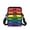 Rainbow Pride Stripes Pattern, variant on Chririnla Polyester Crossbody Purse Portable Double Layer Crossbody Bags for Running, Black Daisy Butterfly Print Crossbody Wallet