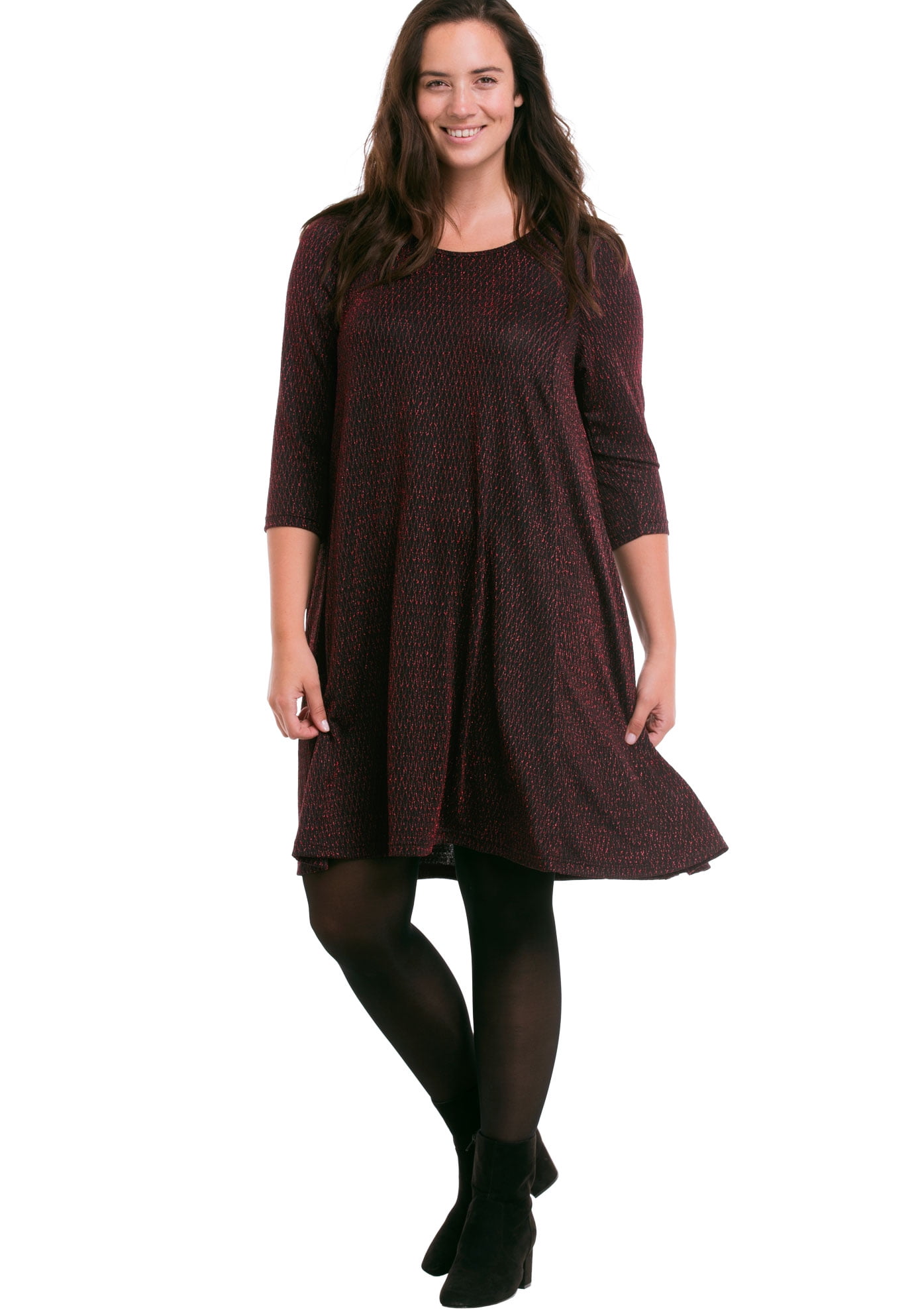 Ellos Ellos Plus Size Glitter Knit Dress