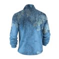 thumbnail image 6 of QHRMKOG Men's Sweatshirt Warm Camouflage Print Half Zip Pullover Loose Fit Sport Stand Collar Sweatshirt Spring Fashion Long Sleeve Tops Blue 4XL, 6 of 8