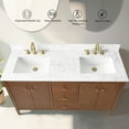 thumbnail image 4 of Vanity Art 60" Contemporary Bathroom Vanity with Sink, Freestanding Storage Cabinet, Engineered Marble Top, Flip-Down Tray, Drawer, and Shelf, 4 of 8