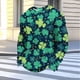 thumbnail image 4 of Ceisia Men's Loose Fit Waffle Knit Sweatshirt - St. Patrick's Day All-Over Festive Print Green L Gifts, 4 of 5