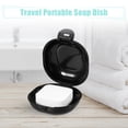 thumbnail image 2 of Jabonera de viaje, jabonera portátil, soporte para barra de jabón para viajes, camping, gimnasio al aire libre con cubierta, negro, 2 of 8