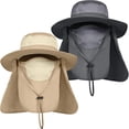 thumbnail image 1 of IYEBRAO Sombrero para el sol para hombre al aire libre con solapa para el cuello y la cara Protección UV Sombrero de pesca de ala ancha para senderismo Safari Jardinería UPF 50+, 1 of 1
