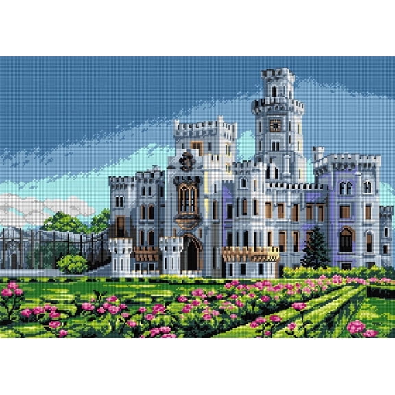 Needlepoint canvas for halfstitch without yarn Hluboka Castle 2992R