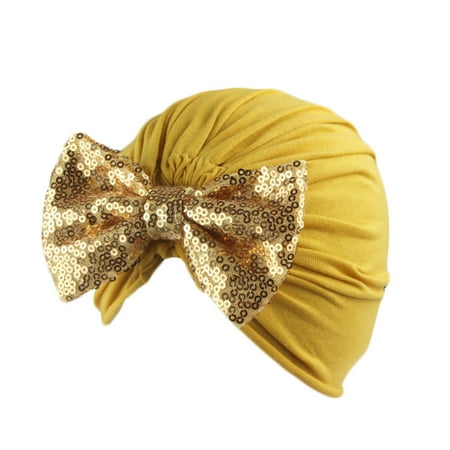 

Hat For Kids Baby Solid Hat Cap Beanie Paillette Bow Headband Headwear Accessories
