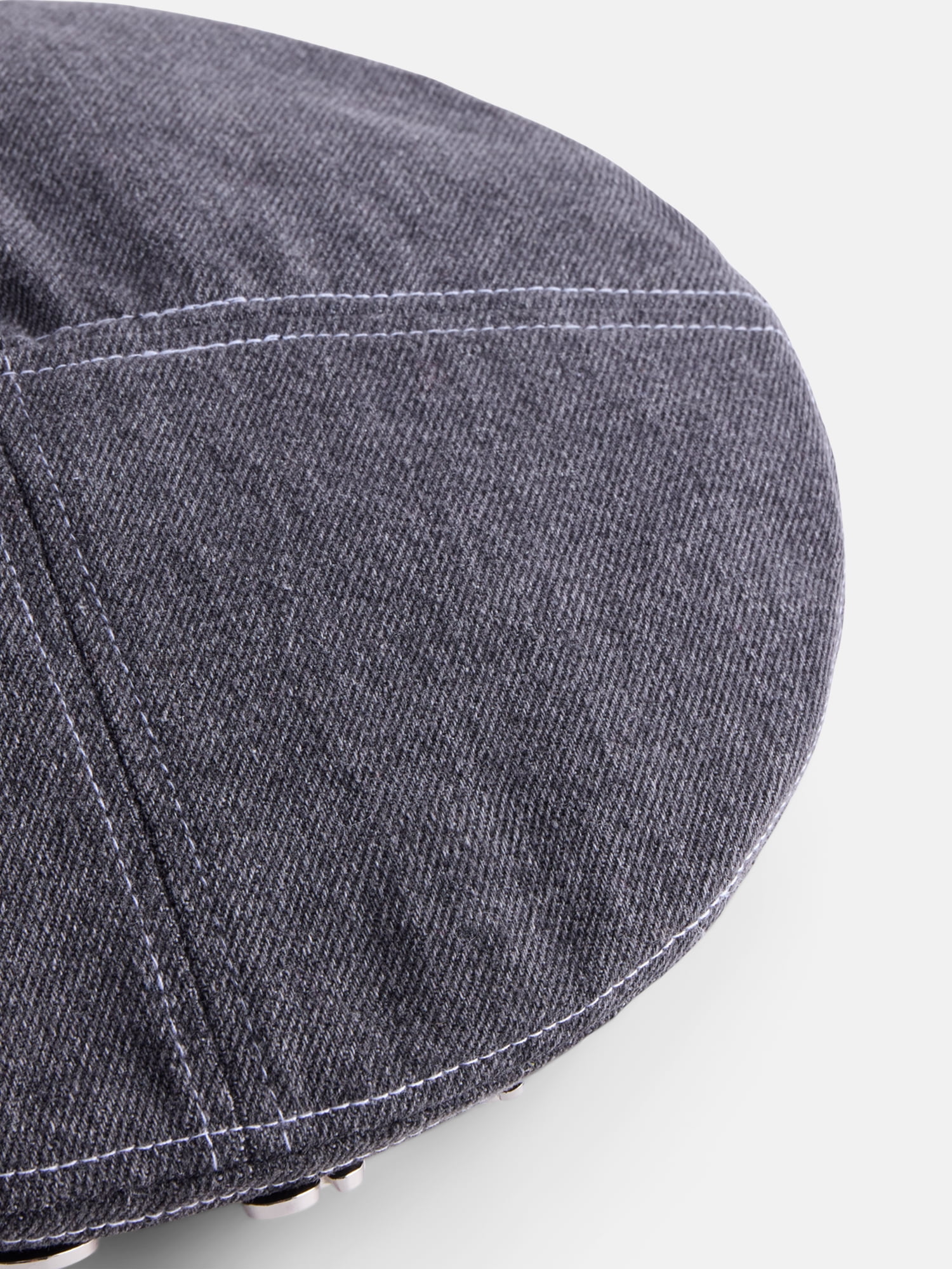 No Boundaries Women's Beret Hat, Grey Denim