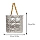 thumbnail image 2 of Bolso Mujer Cadena Decoración Un Solo Hombro Puffer Tote Bolsos De Compras Plata, 2 of 9