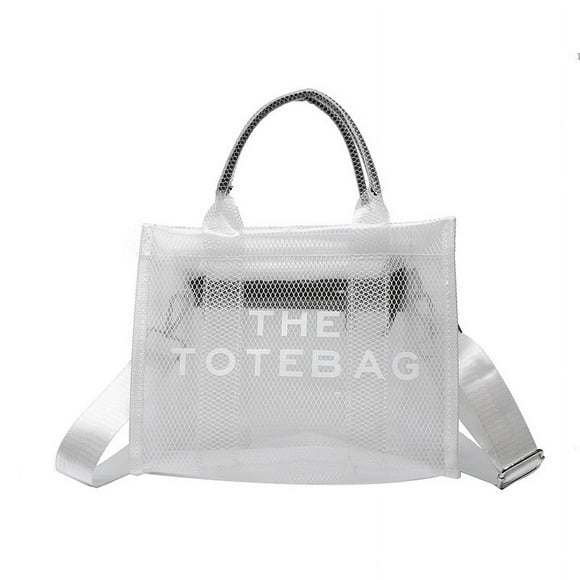 Women Transparent Handbag, Large Plastic Beach Bag Messenger Bag, Handbag, Shoulder Bag
