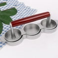 thumbnail image 1 of Mini prensas para hamburguesas antiadherentes, 3 ranuras, pequeñas hamburguesas, prensa para hamburguesas, máquina para hacer carne de res triple, molde para cocina, 1 of 4