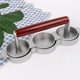 thumbnail image 1 of Mini prensas para hamburguesas antiadherentes, 3 ranuras, para hamburguesas pequeñas, prensa para hamburguesas triples, máquina para hacer hamburguesas de carne, molde para cocina, 1 of 7