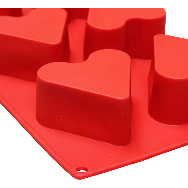 Heart-Shaped Silicone Mold Tray for Baking & Ice | 2 Pack