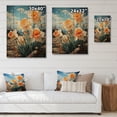 thumbnail image 4 of Designart "Daffodils landscape Dance IV" Floral Print on Natural Pine Wood, 4 of 5