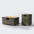 thumbnail image 4 of DUOSONG Beige Rattan Fire Pit Table With Tank Holder And Ceramic Tile Tabletop Beige Ceramic Tile+Iron,Rattan+Metal Garden & Outdoor Outdoor Heating, 4 of 8