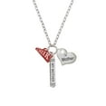 thumbnail image 2 of Delight Jewelry Acrylic 3/4" Maroon Cheer Megaphone Always My Mother Bar Zoe Necklace, 2 of 4