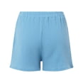 thumbnail image 4 of DHFJKG Women's Summer Linen Shorts Loose Fit Straight Leg Casual High Rise Sports Elastic Waist Shorts With Pockets Solid Color Soft Bottoms, 4 of 6