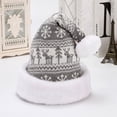 thumbnail image 2 of XIAOCHA Womens Santa Hat Knitted Thick Pom‑Pom Holiday Hat Christmas Novelty Hat,Grey, 2 of 4