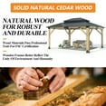 thumbnail image 4 of Howsvn 13 x 15 ft. Patio Cedar Wood Hardtop Gazebo, Double Metal Roof Wooden Gazebos for Backyard, Deck, Lawns, 4 of 10