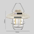 thumbnail image 2 of LED Camping Lamp Dimmable Retro Lighting with Hook for Outdoor Equipment (Black), 2 of 9