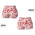 thumbnail image 6 of Yiaed Gnome Merry Christmas Print Women's Athletic Shorts Running Shorts Sporty Short High Waisted Elastic Workout Shorts for Yoga Gym Running & Sports -XX-Large, 6 of 8