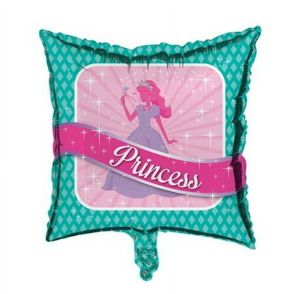 Princess Party 18 inch Foil Happy Birthday Square Balloon (1 ct)