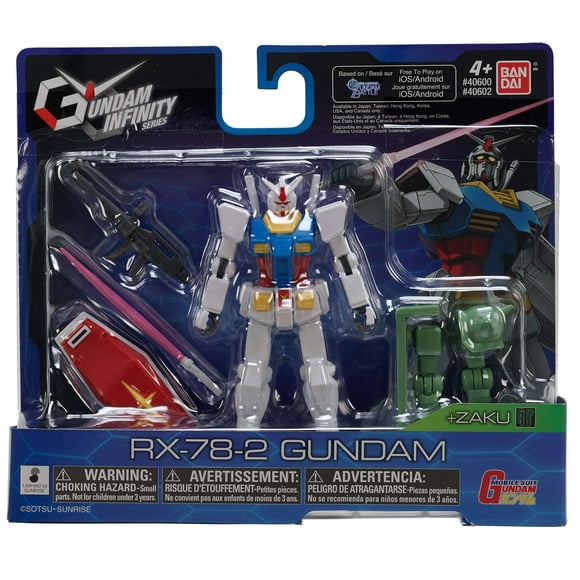 Gundam Infinity 4 Inch Action Figure BAF MS-06F Zaku - RX-78-2 Gundam