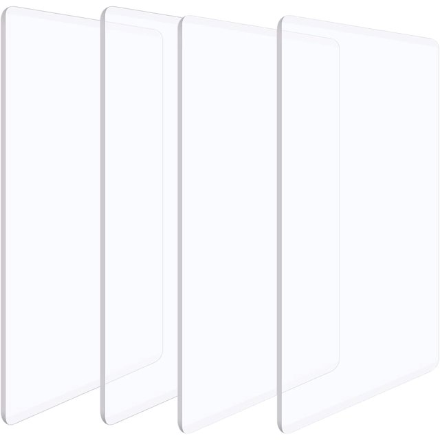 czcpp-2 Paires de Plaques de Découpe Standard pour Machine de Découpe, Plaques de Découpe en Polycarbonate Transparent, (4 Pcs, 8 3/4 x 6 1/8 x 1/8 Pouces), Plaques de Découpe en Acrylique Transparentes pour Embossage Artisanat