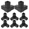 thumbnail image 1 of unbranded 8Ud Conector Plástico Para Tubo Cuadrado En Ángulo Recto Para Marco De Aire Acondicionado Color Negro, 1 of 8