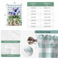 thumbnail image 6 of Spring Easter Balloon Curtains 63 Inch Length for Living Room/Bedroom, Purple Floral Summer Botanical Teal Plaid Rod Pocket Privacy Door Curtains Decorative Tie Up Shade for Window 52"x63", 6 of 8