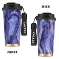thumbnail image 2 of Stainless Steel Coffee Cup 7.7×2.6×3.5in Tapered Design Nylon Woven Wrist Strap Portable Durable Cup Bottom With Non-Slip Sticker Blueviolet Marble_3, 2 of 8