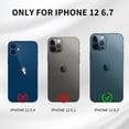 thumbnail image 2 of ExoGuard For iPhone 12 Pro Max Case,Clear Hard Back Full Body Case with Screen Protector (Red), 2 of 6