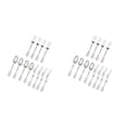 thumbnail image 2 of Transemion Plastic Forks Spoons Knifes Silverware Decor Party Silver 18.5cm 2Set, 2 of 6