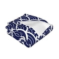 thumbnail image 5 of Blue Scales Pattern Throw Blanket, Super Soft Anti-Pilling Flannel Bed Blankets, 80"x60", 5 of 8