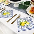 thumbnail image 4 of 20Pack Tiles Lemons Paper Napkins,Luncheon Dinner Party Napkins Napkin,Blue Yellow Fruit Theme Disposable ,for Wedding Bridal Shower Summer Party Decorations, 4 of 7