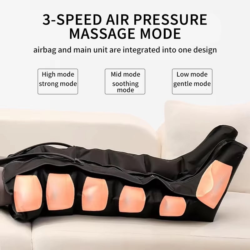 3 Modes Air Compression Massager Leg Foot Boots For Circulation Air Wave Massager Leg Pressure Therapy System Relax ,Easily Operate