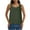 Army Green, variant on fatyb Women's Open Back Tank Tops Crewneck Casual Loose Shirts Sleeveless Solid Color Summer Blouses