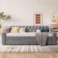 thumbnail image 2 of Harper & Bright Designs Twin Size Upholstered Daybed with Storage Armrests and USB Port, Gray, 2 of 9